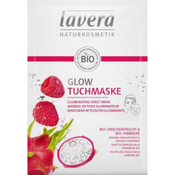 Glow látková maska bio pitahaya a bio maliny Lavera